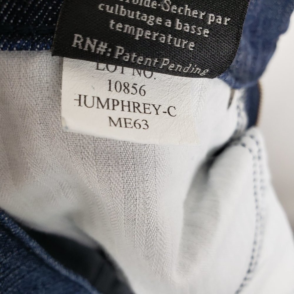 James Jeans Humphrey Wide Flare Leg Mid Rise Dry Aged Denim Dark Blue Size 31 - Picture 11 of 11